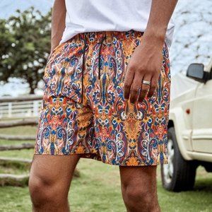 Vacation Style Tribal Men's Allover Print Shorts